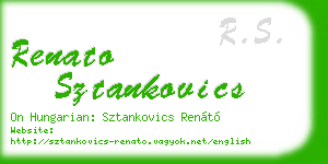 renato sztankovics business card