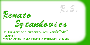 renato sztankovics business card